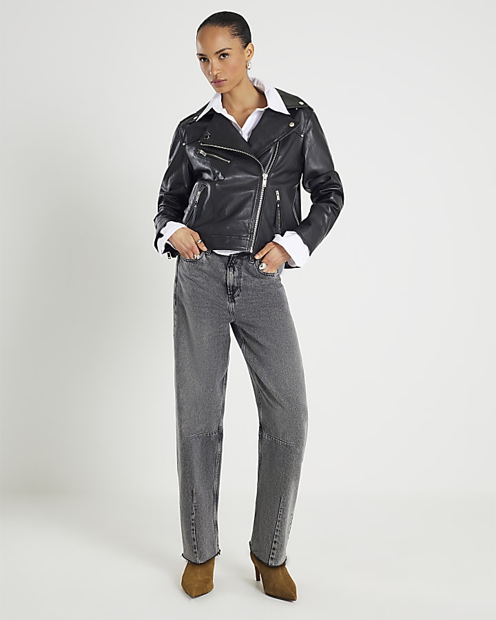 Black Leather Biker Jacket