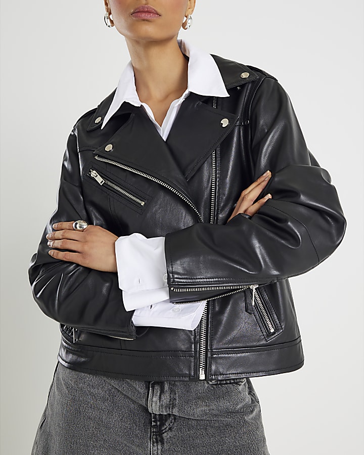 Black Leather Biker Jacket