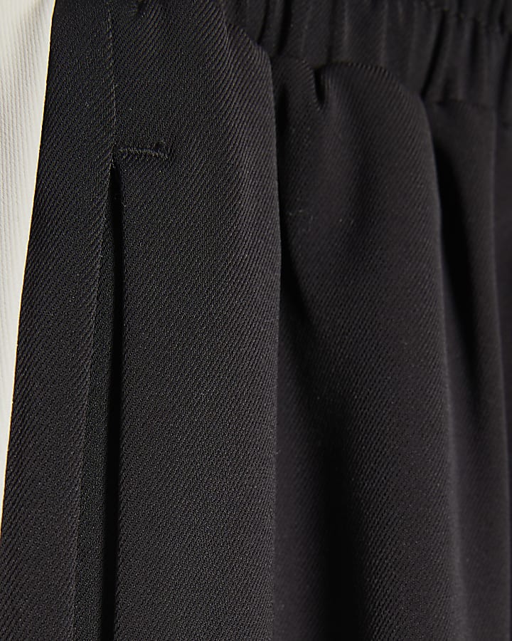 Black Stitch Side Stripe Joggers