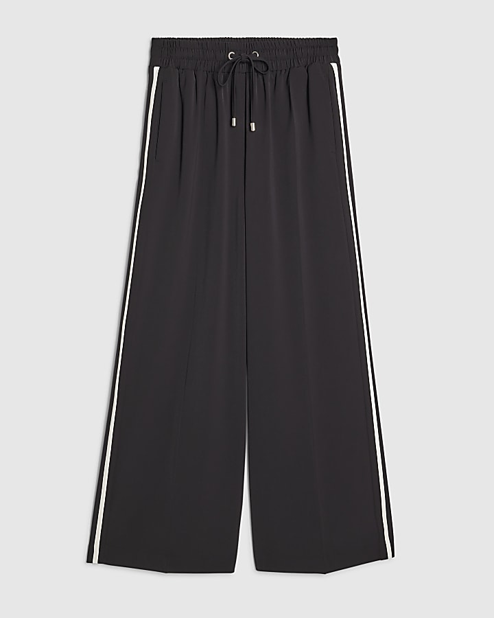 Black Stitch Side Stripe Joggers