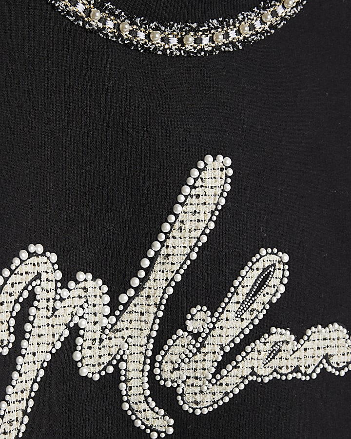 Black Milan Boucle Sweatshirt