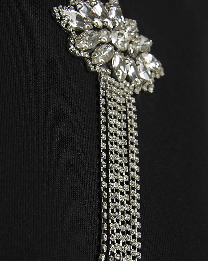 Black Embellished Sweatshirt