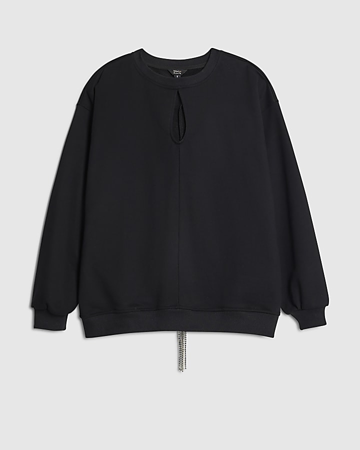 Black Bow Back Sweatshirt