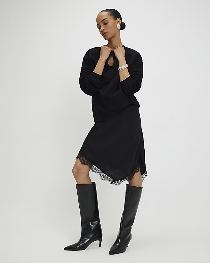 Black Bow Back Sweatshirt