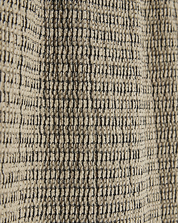 Petite Grey Textured Wide Leg Trousers