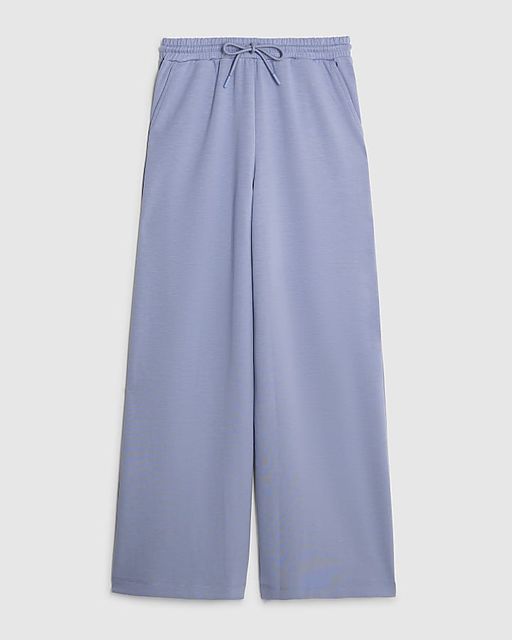 Blue Premium Wide Leg Joggers
