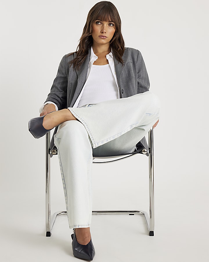 Blue Relaxed straight Leg jeans