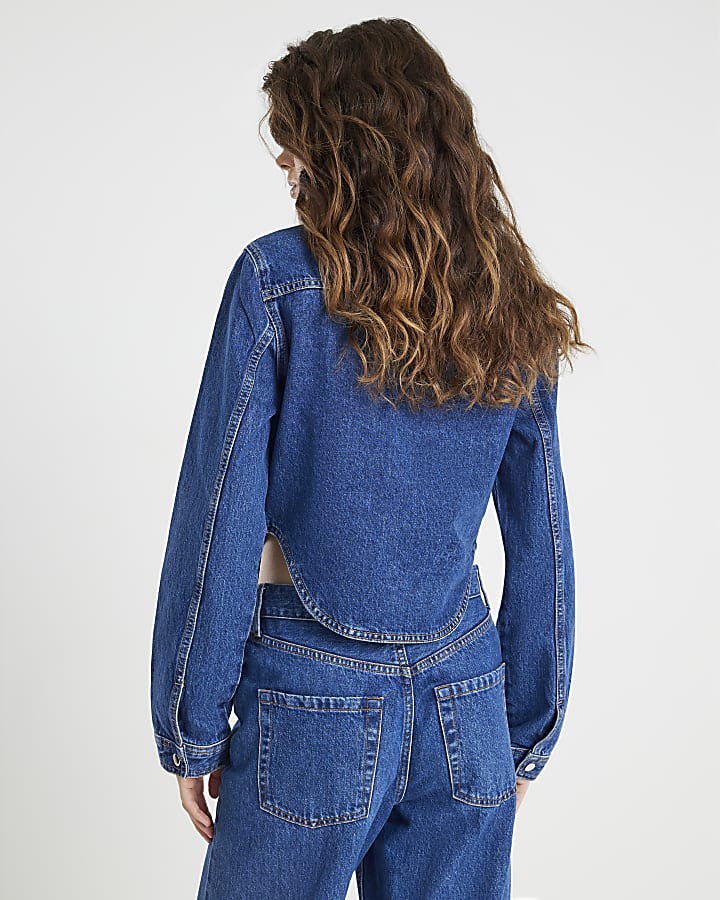 Blue Denim Corset Jacket