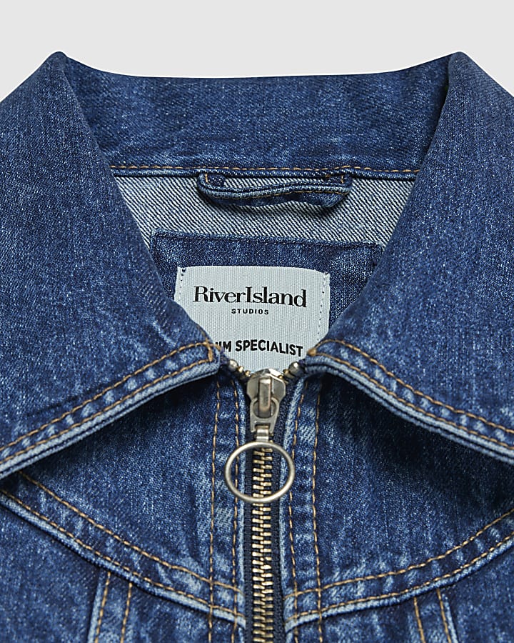 Blue Denim Corset Jacket