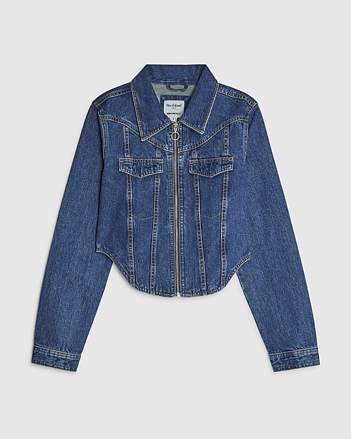 Blue Denim Corset Jacket