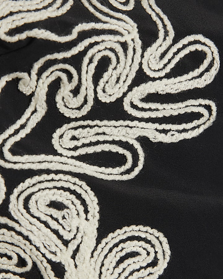 Black Cornelli Print Swimsuit