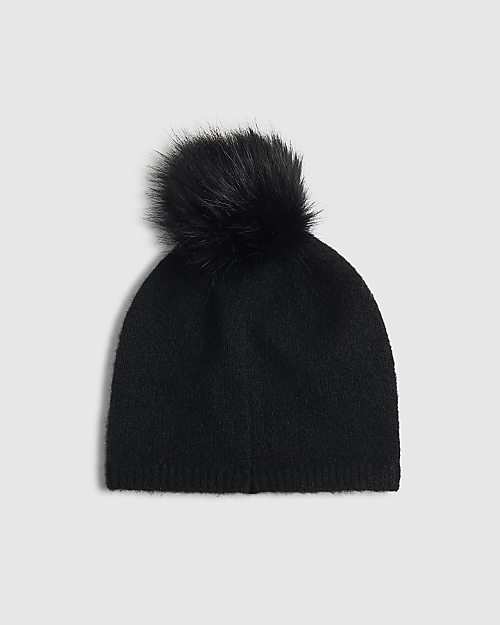 Black Studded Beanie