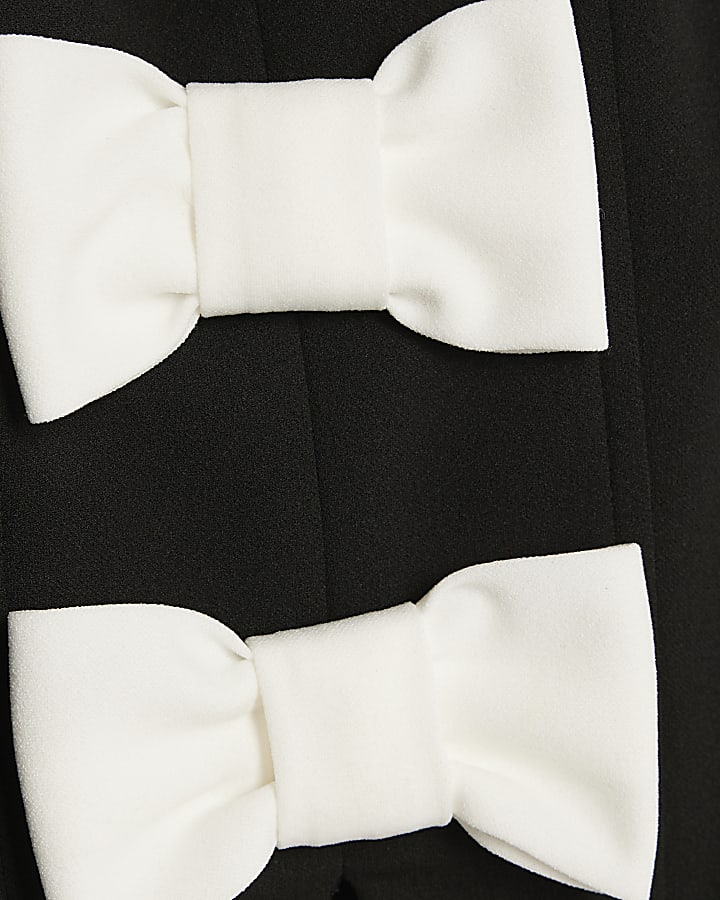 Black Sleeveless Bow Cami Top