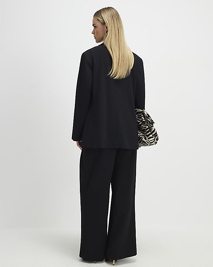 Petite Black Wide Leg Trousers