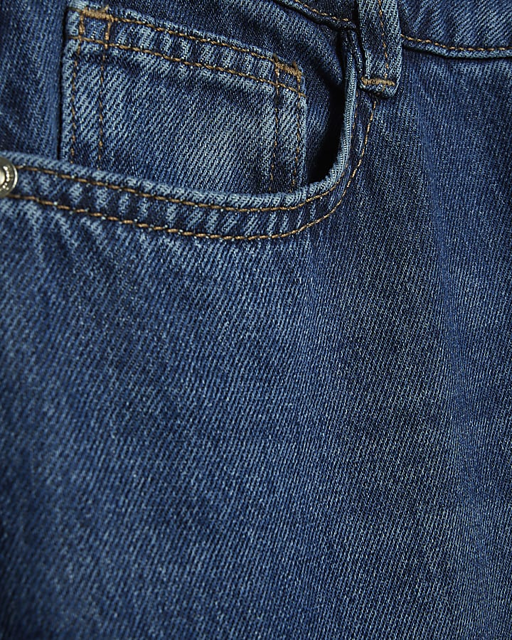 Blue High Rise Soft Wide Leg Jeans