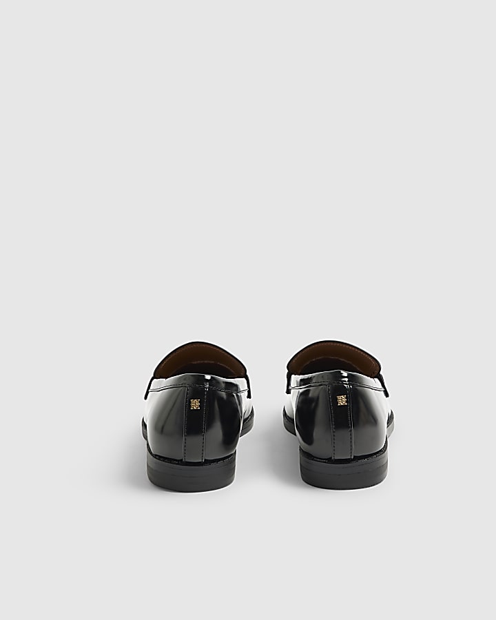 Black Gold Trim Loafers