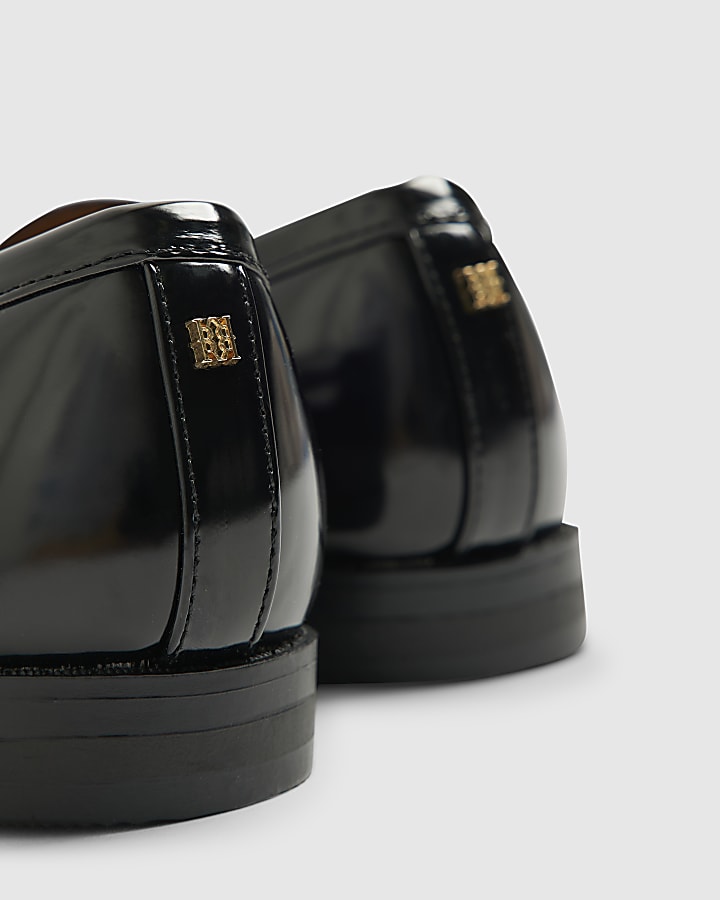 Black Gold Trim Loafers
