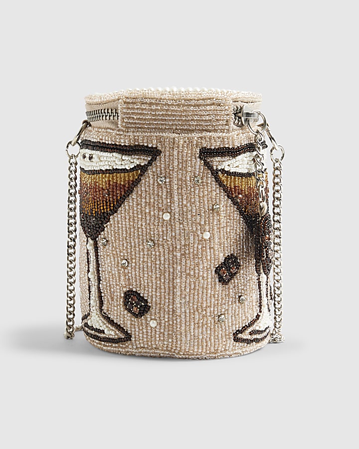 Brown Espresso Martini Beaded Bag