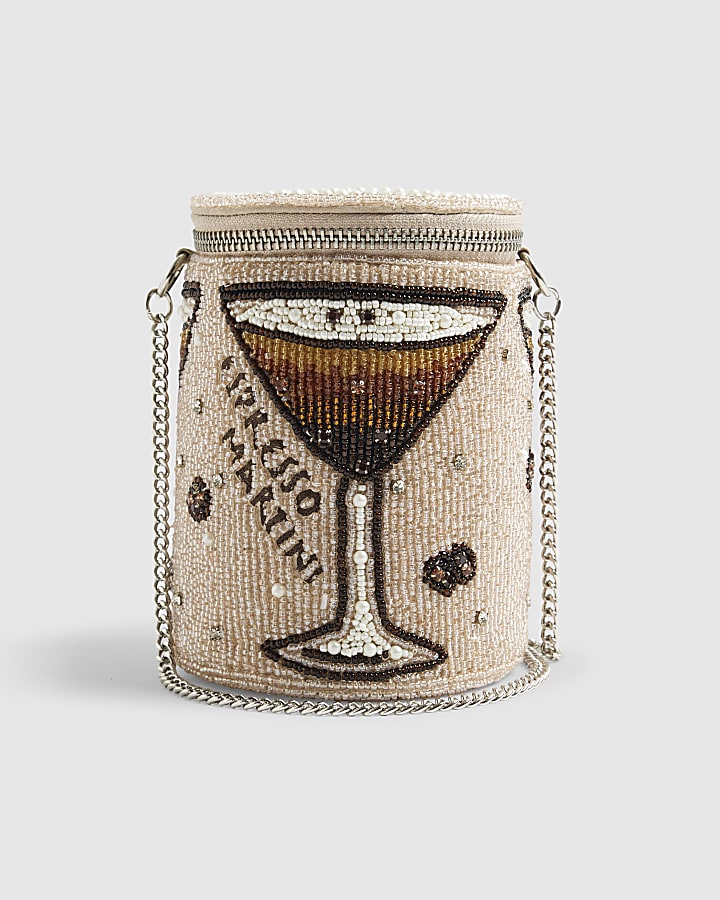Brown Espresso Martini Beaded Bag