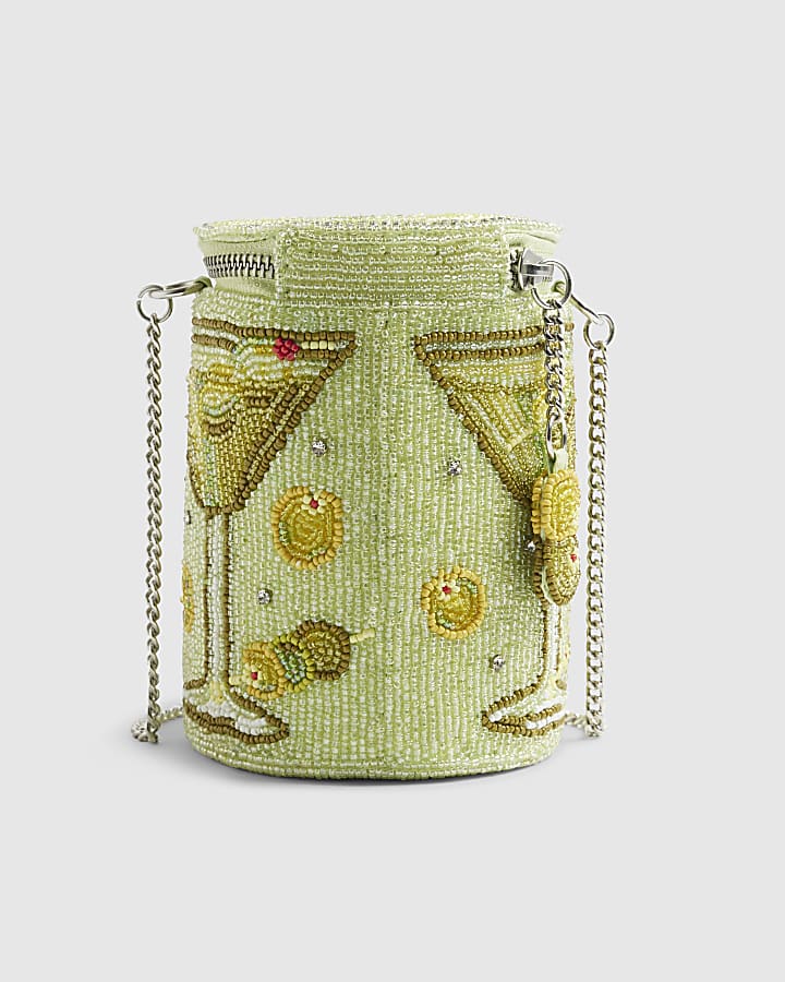 Green Dirty Martini Beaded Bag