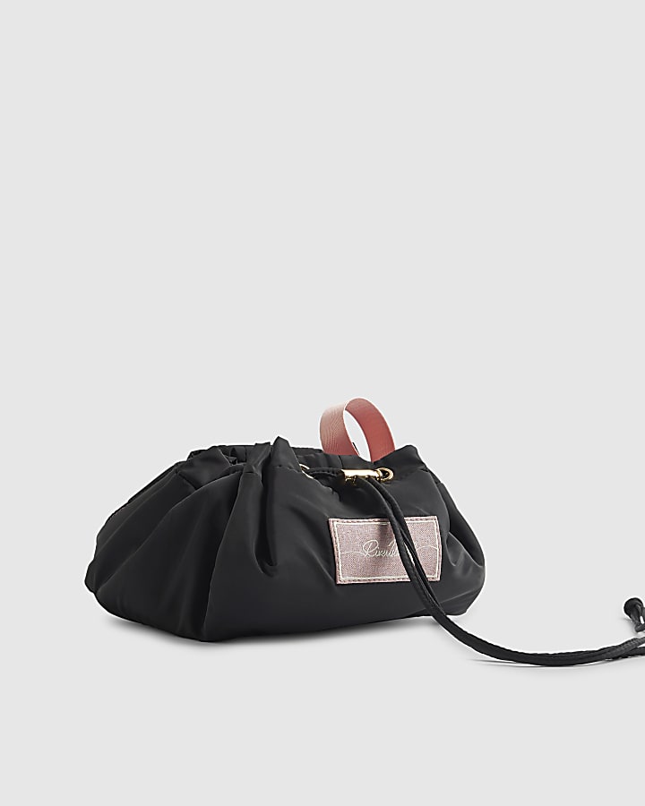 Black Drawstring Makeup Bag
