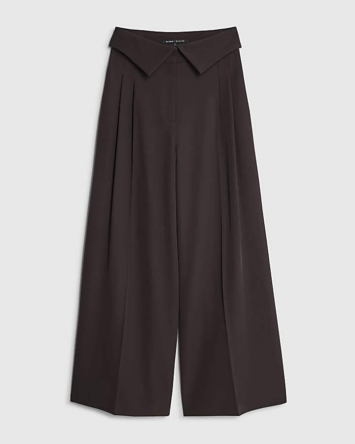RI Studio foldover Waist Wide Trousers