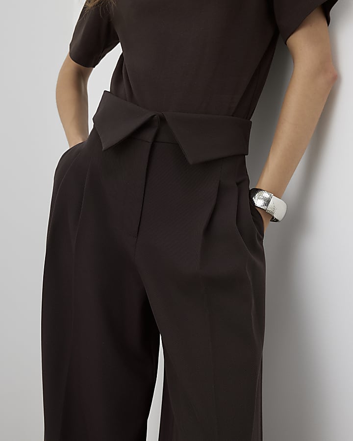 RI Studio foldover Waist Wide Trousers