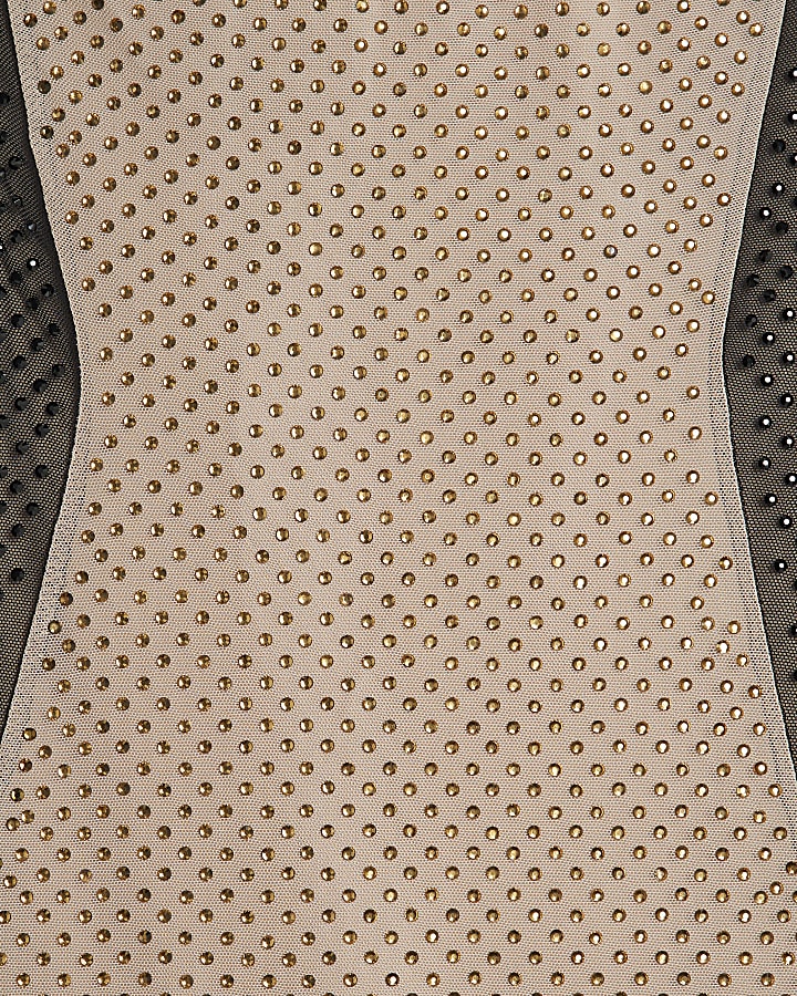 Black Halter Neck Embellished Maxi Dress