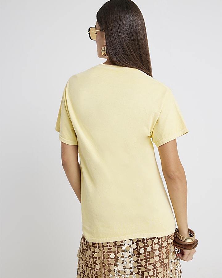 Yellow Short Sleeve Fresh Coconut T-shirt