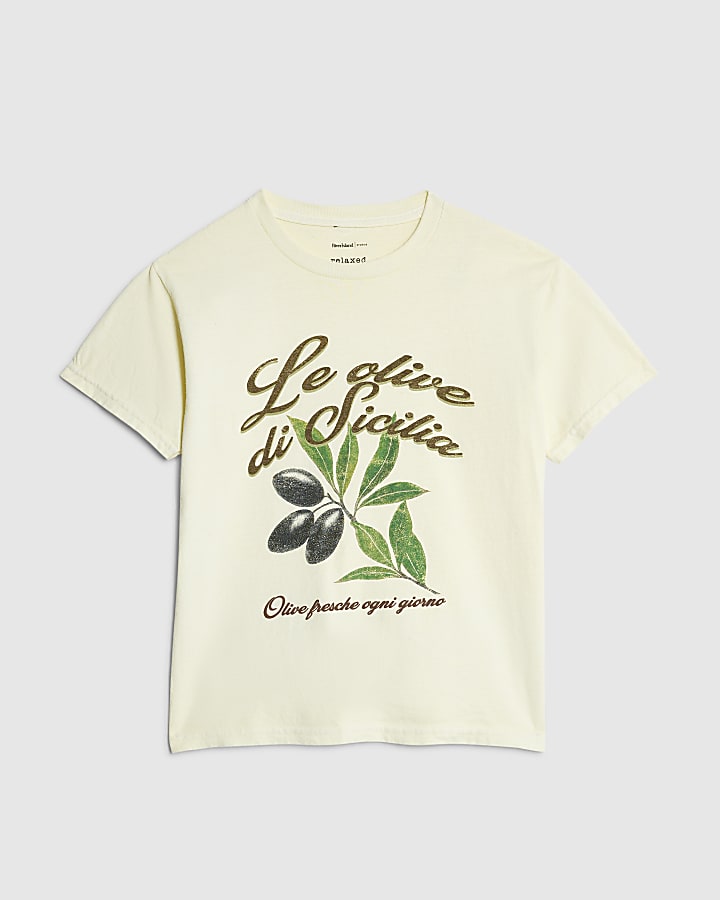 Yellow Short Sleeve Olive Baby T-shirt