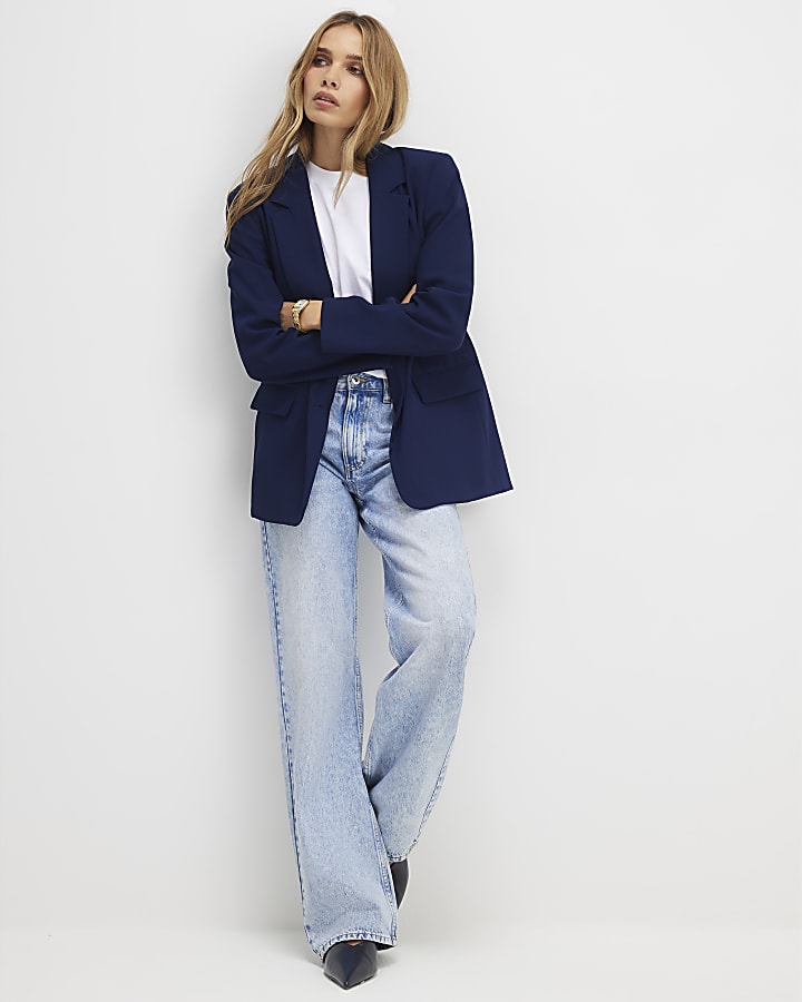 Navy Single Breasted Blazer