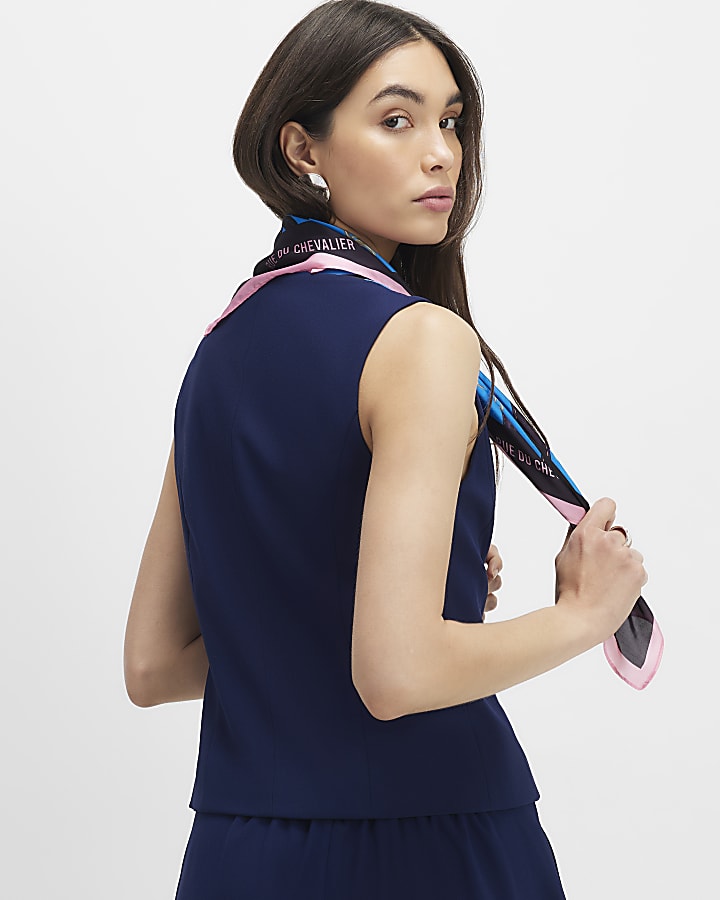 Navy Tailored Waistcoat