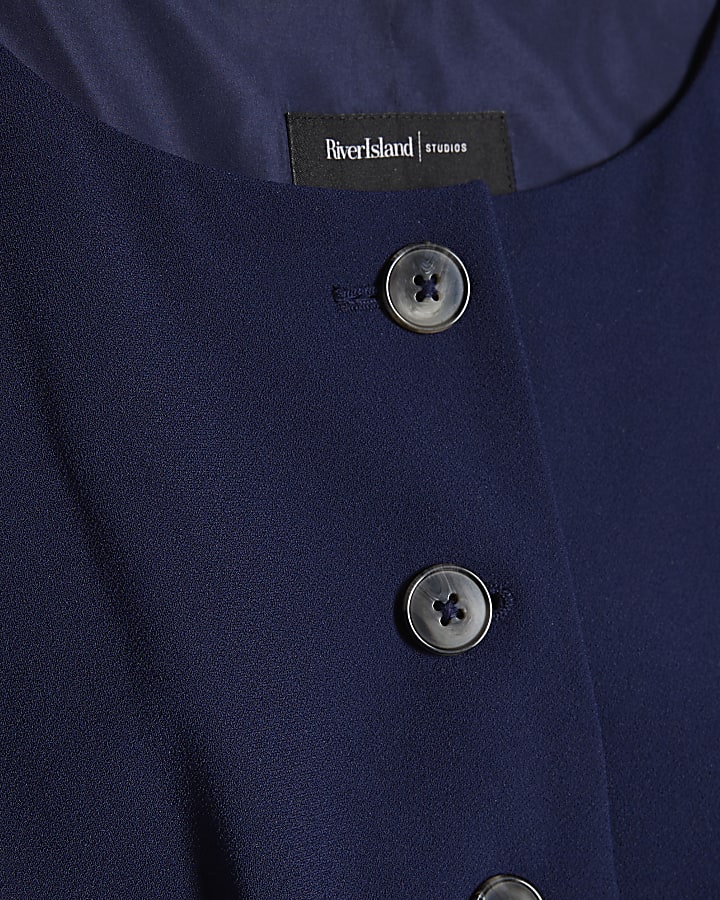 Navy Tailored Waistcoat