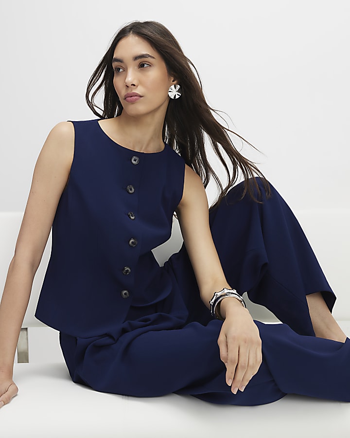 Navy Tailored Waistcoat