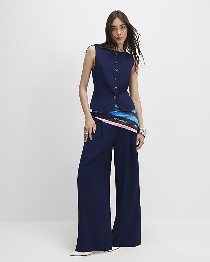 Navy Tailored Waistcoat