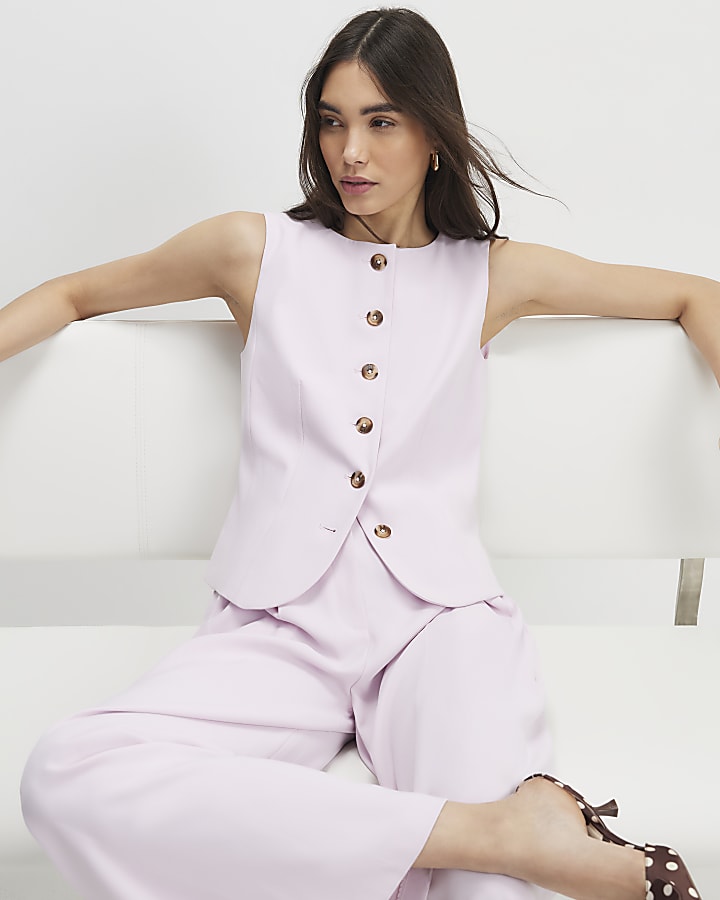 Pink Tailored Waistcoat