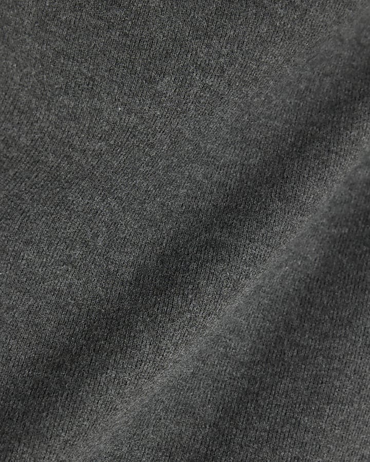 Grey Cosy Pearl Draped Top