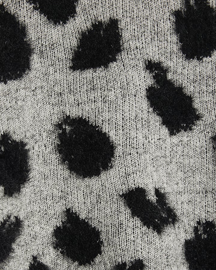 Black Leopard Print Jumper