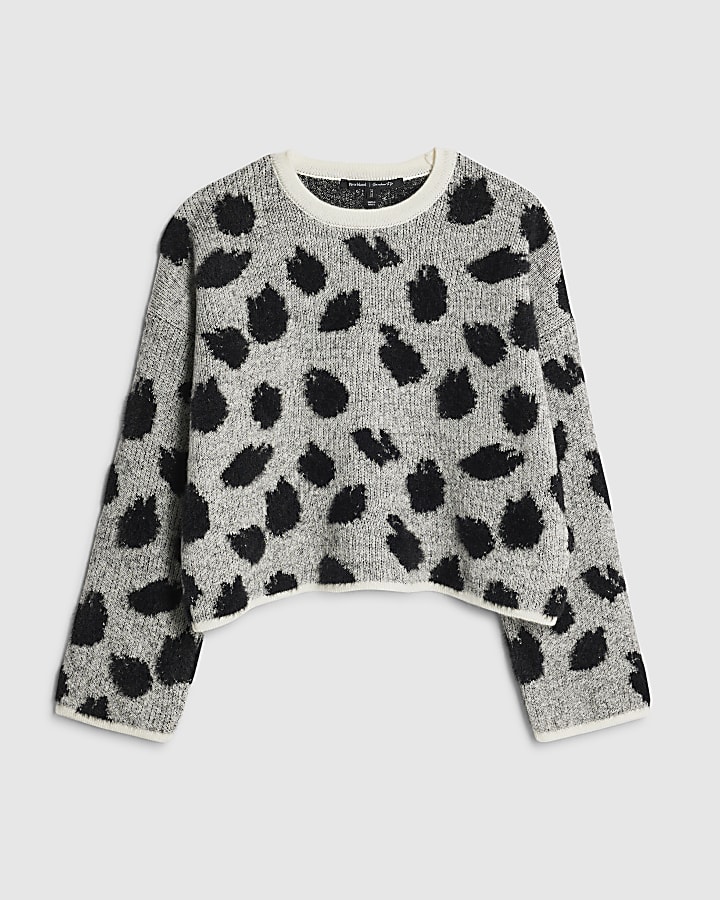 Black Leopard Print Jumper