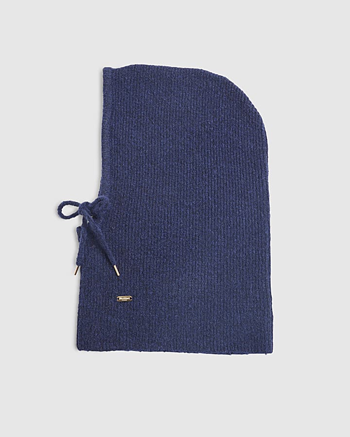 Navy Knitted Hood