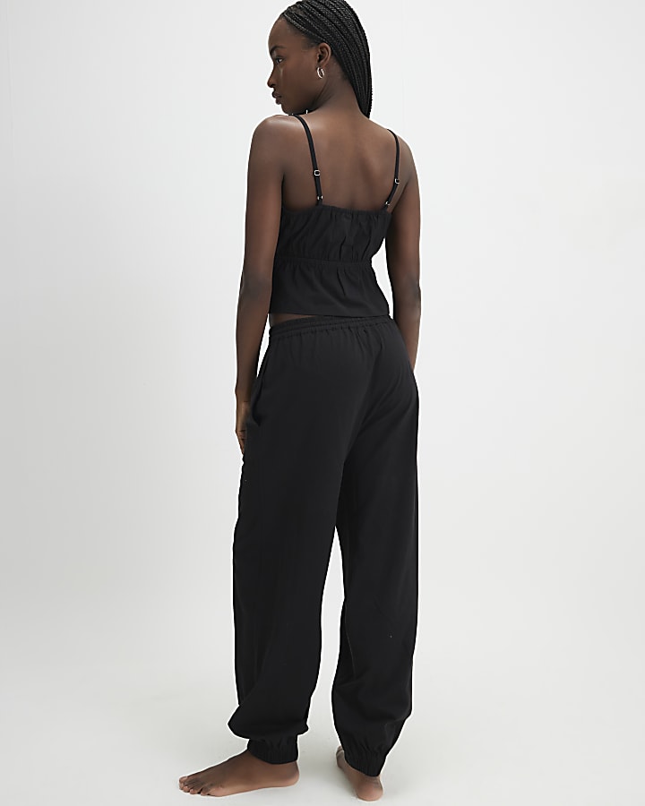 Black Balloon Trouser and Cami Loungewear Set