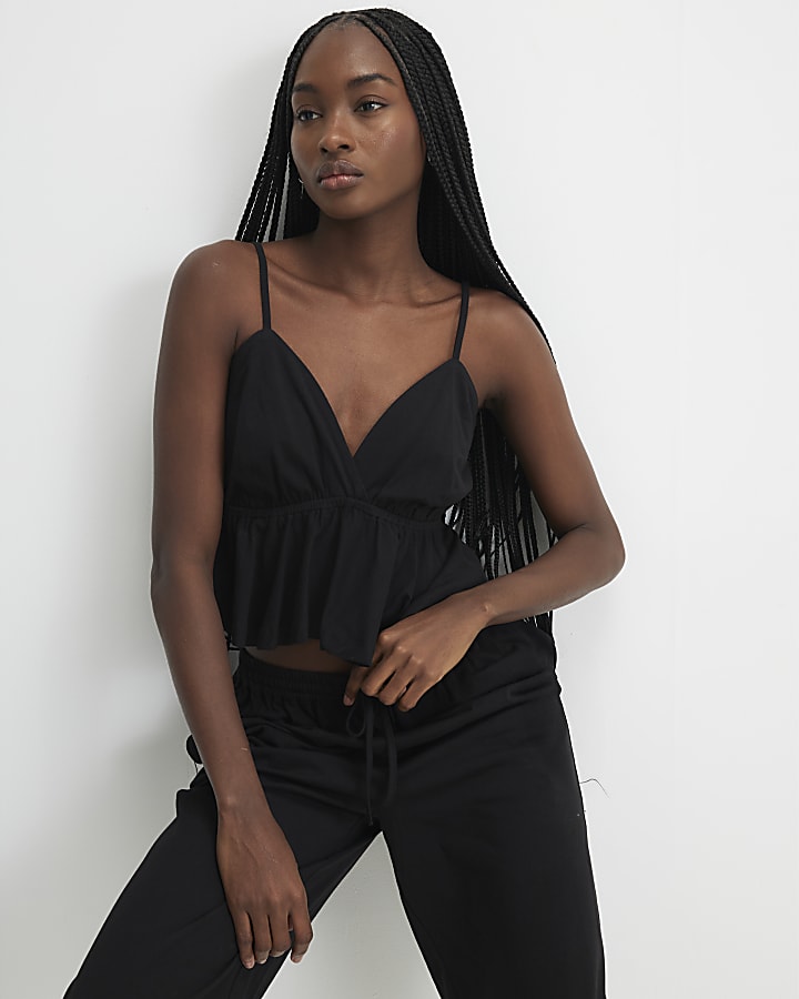 Black Balloon Trouser and Cami Loungewear Set