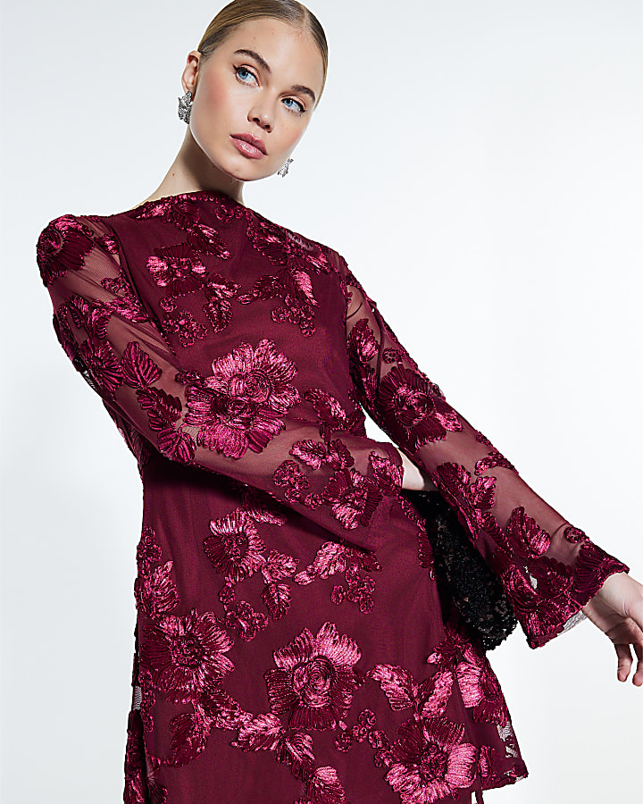 Red Cornelli Mini Dress