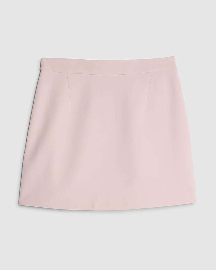 Pink A Line Mini Skirt