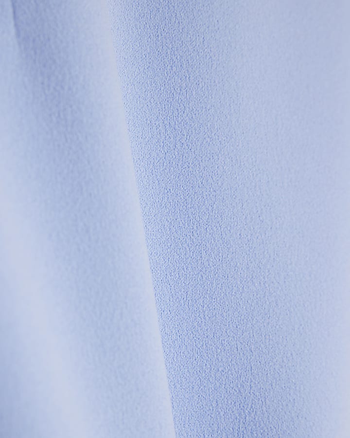 Blue A Line Mini Skirt