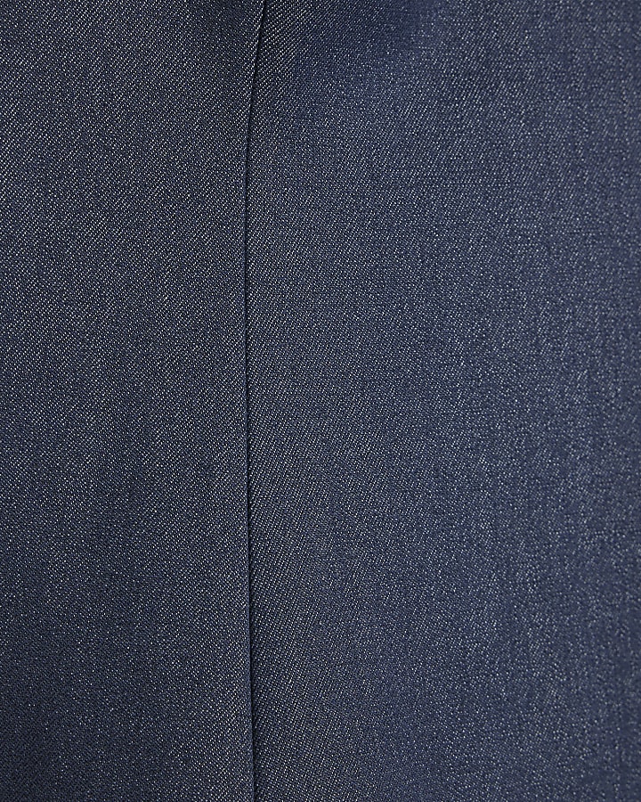 Blue Sleeveless Denim Bow Back Top