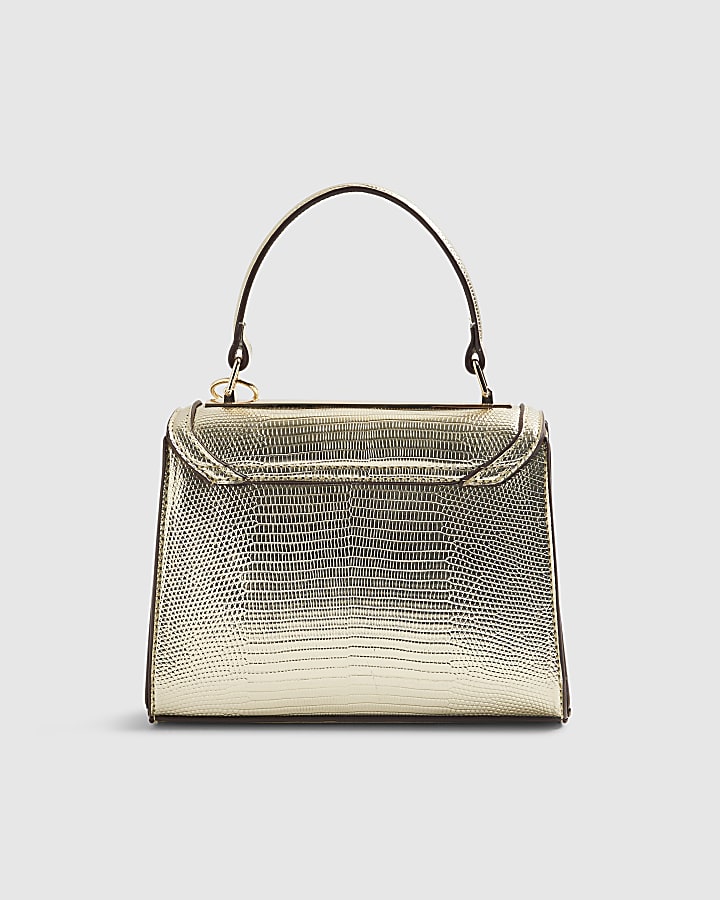 Gold Mini Cross Body Tote Bag