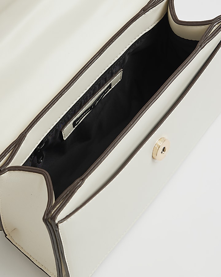 Cream Small Bamboo Handle Tote Bag