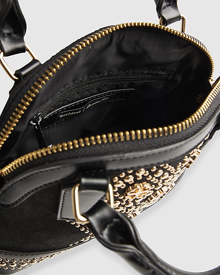 Black Studded Detail Crossbody Bag