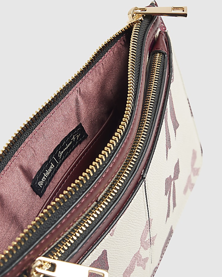 Cream Bow Travel Wallet